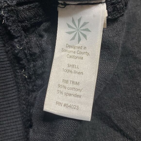 ATHLETA Black Linen Reverie Drawstring Waist Pull-On Pants - Picture 11 of 11